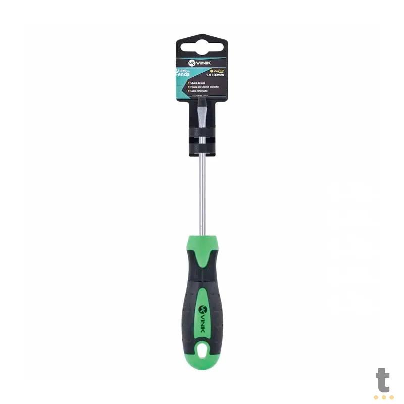 Chave de Fenda 5 X 100 MM - 3/16 X 4 Pol Em Aço Cromo Vanadio Cabo Ergonômico - 26152 Truedata